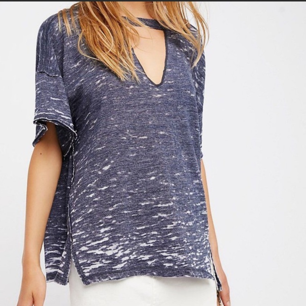 we the free marled distressed Jordan tshirt